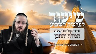 הרב מנחם מנדל פומרנץ - פרשת תולדות תשפ"ג • המלח והתבן •