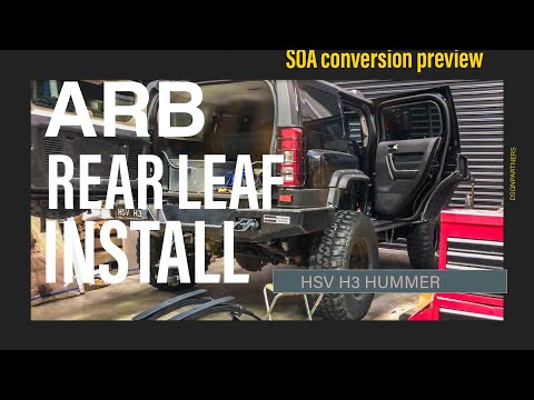 H3 Hummer ARB rear leaf spring installation.