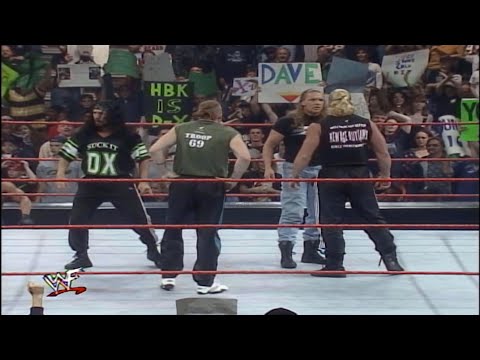 Awkward Staredown Between The Four DX Members! - Sunday Night Heat 6/12/98