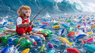 Download lagu Monkey Mono Builds a Simple Raft to Save Ducklings and Goes Fishing with M&Ms mp3