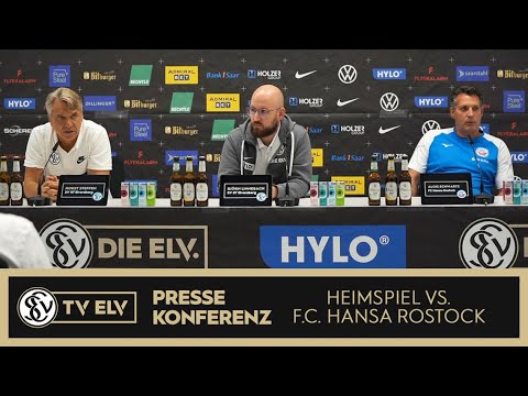 TV Elv // Pressekonferenz - SV Elversberg vs. Hansa Rostock / 1:2