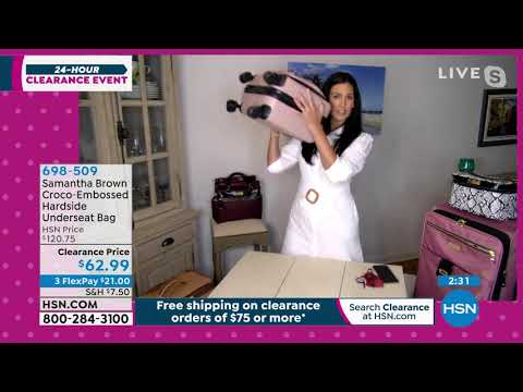 Samantha Brown CrocoEmbossed Hardside Underseat Bag