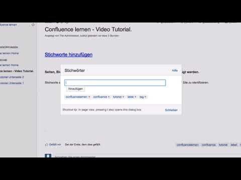 Stichworte hinzufügen - Atlassian Confluence lernen #73