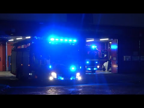 Gorton Double Pump Ladder Turnout To High-rise Fire Alarm! / Greater Manchester Fire And Rescue