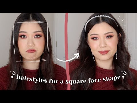 flattering hairstyles for a square face shape ✨ my go...