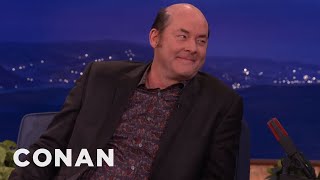 David Koechner's Dirty Hobo Character Frightens His Kids | CONAN on TBS video