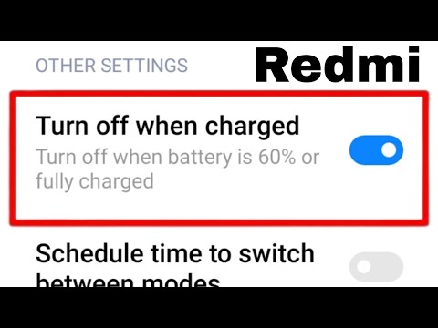 Turn off when charged in redmi ।। how to use turn off when charged in redmi mobile