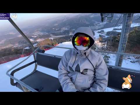 나홀로 웰리힐리 스키장 최상급 코스 도전합니다.