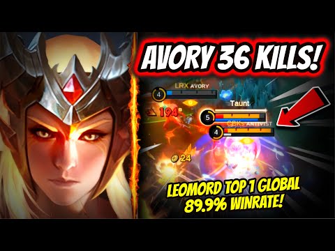 AVORY GOES CRAZY AND GETS 36 KILLS! LEOMORD TOP 1 GLOBAL 89.9% WINRATE! | MOBILE LEGENDS
