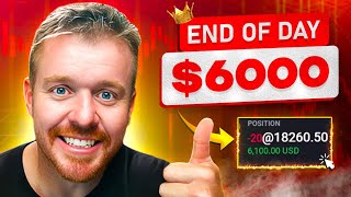 Reading the End Of Day Short $6000 LIVE!