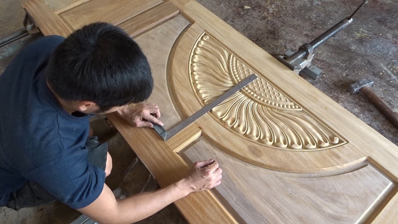 Amazing Woodworking Skill Making A Front Door Beautiful Easy