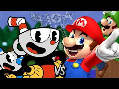 Cuphead & Mugman vs. Mario & Luigi || Liga de Las Batallas de Rap || MegaR FT. KAI & Bendercat