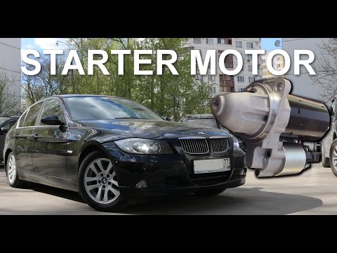 How to change BMW E90 3 series Starter Motor DIY replacement quick 2005 325i N52 e91 e92 e93 e9x