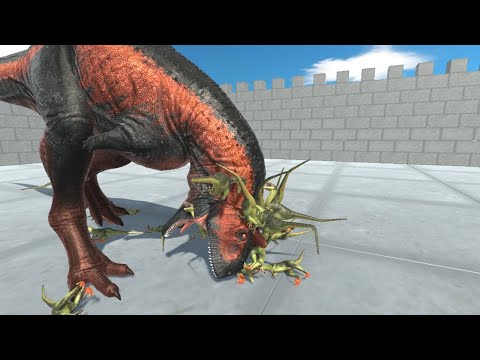 DEINONYCHUS Swarm vs Titans from ALL UNITS inside Walls Animal Revolt Battle Simulator