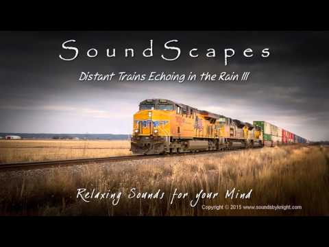 🎧 DISTANT TRAINS ECHOING IN THE RAIN III - Soothing Train Sounds with Rain & Thunder