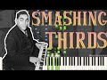 Thomas Fats Waller - Smashing Thirds (Solo Jazz Stride Piano Synthesia)