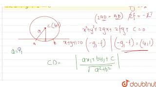Find the length of the chord intercepted  by the circle `x^(2) + y^(2) - |Class 12 MATH | Doubtnut