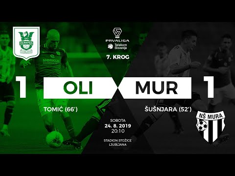 7.krog: Olimpija - Mura 1:1 ; Prva liga Telekom Slovenije 2019/2020