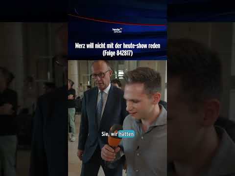 Merz will nicht mit der heute-show reden | heute-show #shorts