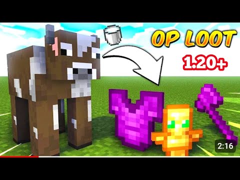 EPIC Minecraft Pe Adventure: Cow Gives OP Items! 🐄