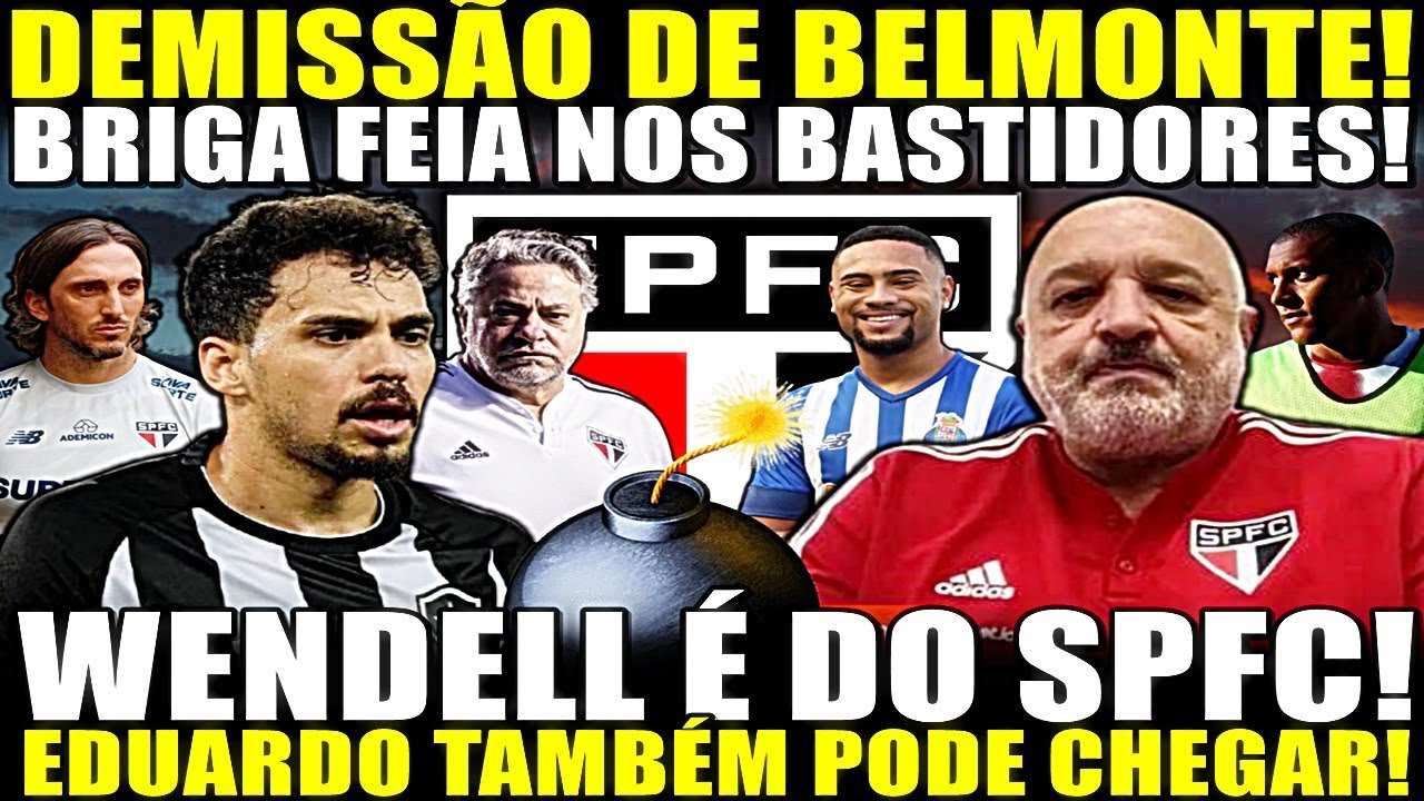 SEXTA AGITADA!! WENDELL É DO SPFC! EDUARDO CHEGANDO! DEMISSÃO DE BELMONTE! LUIZÃO OFERECIDO E MAIS!