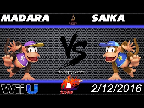 AUK 2nd Dec - SSB4 - Madara (Purple Diddykong) VS Saika (Blue Diddykong) - Losers Semi