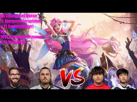 NA Champions Queue - TL Bjergsen(Seraphine)&TL Santorin(Udyr) VS100 Ssumday(Shyvana) & TL Yeon(Jinx)