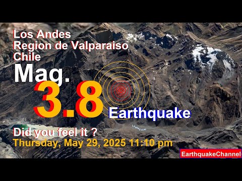 41 km Southeast of Los Andes, Los Andes, Region de Valparaiso, Chile Earthquake today now
