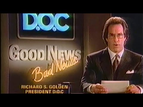 1992 DOC Good News Bad News TV Commercial with President Richard S. Golden