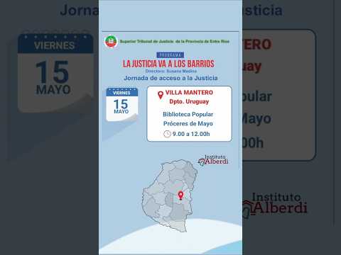 La Justicia va a los Barrios en Villa Mantero  - 15 de mayo 2026