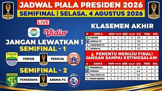 Download lagu RESMI! Jadwal Semifinal Piala Presiden 2026 - Persib vs Persija - Persebaya vs Arema - Live Indosiar mp3 Download lagu RESMI! Jadwal Semifinal Piala Presiden 2026 - Persib vs Persija - Persebaya vs Arema - Live Indosiar mp3