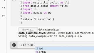 How to Import csv data files into a CoLab Notebook