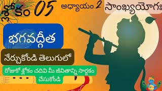 భగవద్గీత 2వ అధ్యాయం 5వ శ్లోకం|| sankya yoga|| chapter 2 verse 5||divine touch telugu || bhagavadgita