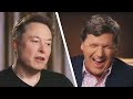 Elon Musk interviewed by Tucker Carlson, goes pathetically wrong