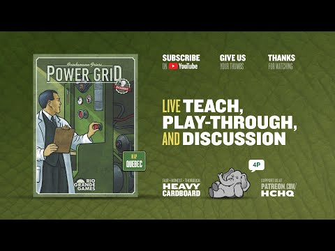 Power Grid - Map Quebec - 4p Teaching, Play-through, & Round table by Heavy Cardboard