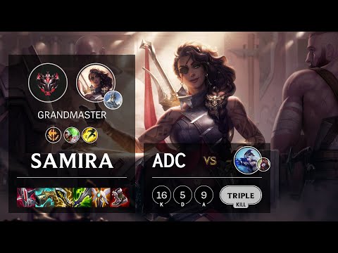 Samira ADC vs Ashe - KR Grandmaster Patch 11.17