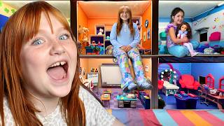 DAY 1 inside ADLEY's DOLL HOUSE!!  Surprise Party in the Park, Swimming, Water Slides, &amp; waterpark!