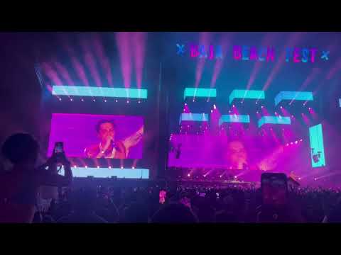 Peso Pluma & JHAYCO perform: Ex-Special. Live at Baja Beach Fest 2024.