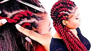 Senegalese Twist Cornrow Braids Step by Step Tutorial
