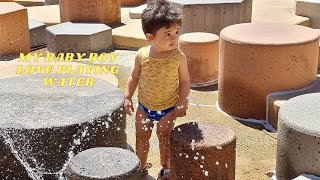 My baby boy love playing water he so cute...