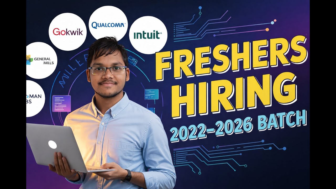 Freshers Hiring 2022–2026 | Software Engineer Jobs at Qualcomm, Intuit, GoKwik 🔥