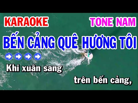 Bến Cảng Quê Hương Tôi Karaoke Nhạc Sống Tone Nam - Karaoke Tuấn Cơ