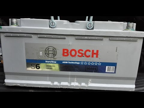 Замена аккумулятора Porsche Cayenne & VW Touareg & Audi Q7 BOSCH S6 Гелиевый аккумулятор агм