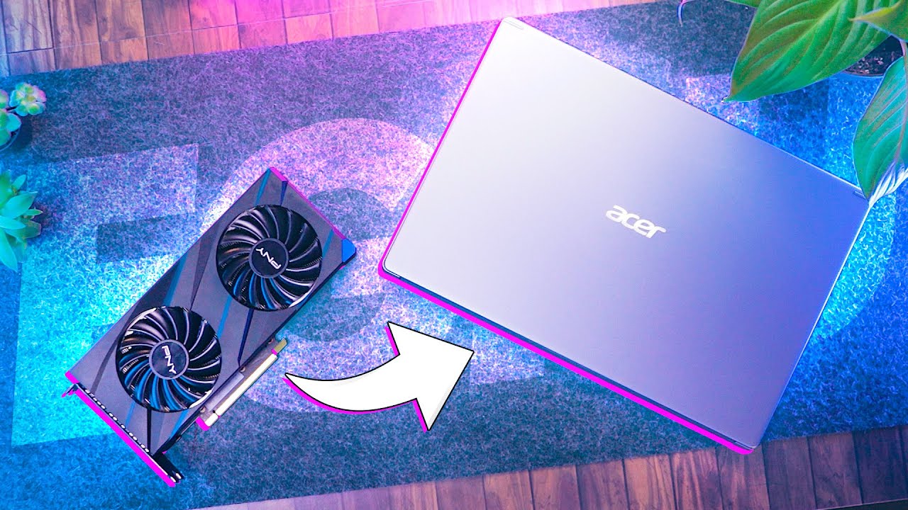 Coloquei uma PLACA DE VÍDEO de PC em um NOTEBOOK BÁSICO! eGPU no Aspire 5