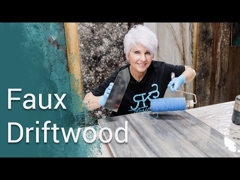 Faux Finish Driftwood with Stone Coat Countertop Epoxy!