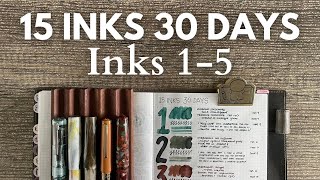 15inks30days // Inks 1-5 // Wearingeul, Amarillo Stationery #currentlyinked #fountainpen