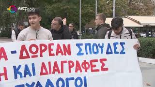 ΦΟΙΤΗΤΕΣ ΜΑΘΗΤΕΣ ΓΟΝΕΙΣ ΚΑΙ ΕΚΠΑΙΔΕΥΤΙΚΟΙ ΔΙΑΜΑΡΤΥΡΗΘΗΚΑΝ ΣΤΗΝ ΚΕΝΤΡΙΚΗ ΠΛΑΤΕΙΑ ΤΗΣ ΛΑΡΙΣΑΣ 6 11 25