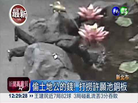 偷土地公的錢! 打撈許願池銅板