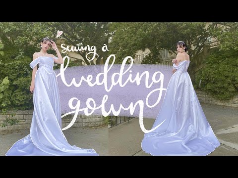 DIY Off The Shoulder Wedding Dress Tutorial | sewing a...