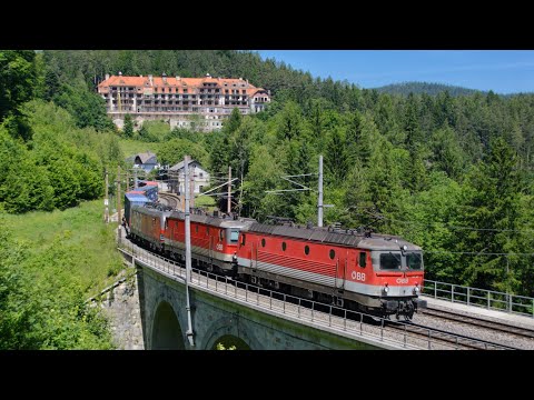 🇦🇹Bahnverkehr an der Semmeringbahn mit ÖBB 1144, DBC 193 "I am European", Eurocitys und mehr🇦🇹